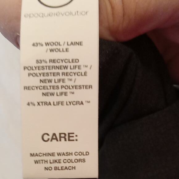 epaque evolution Black Trousers Women's Size 6 Wool Blend Classic . Office, Warm - Picture 11 of 11